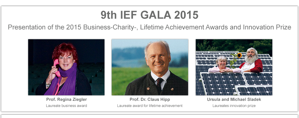 Award and prize winners IEF GALA 2015